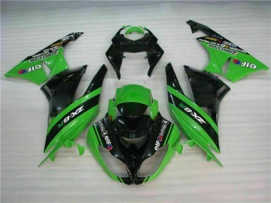 2009-2012 Black Green Kawasaki ZX6R Motorcycle Fairing UK