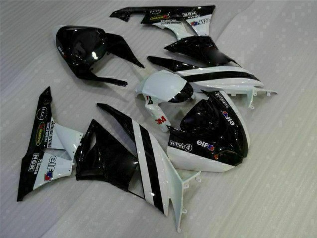 2009-2012 Black White 3M Touch4 Kawasaki ZX6R Motorcycle Fairing Kits UK 2009-2012 Black White 3M Touch4 Kawasaki ZX6R Motorcycle Fairing Kits UK