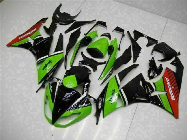 2009-2012 Green Black Red Kawasaki ZX6R Bike Fairing UK 2009-2012 Green Black Red Kawasaki ZX6R Bike Fairing UK