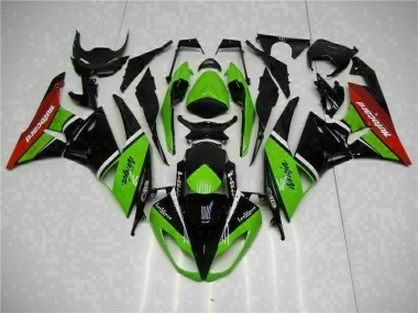 2009-2012 Green Black Red Kawasaki ZX6R Bike Fairing UK