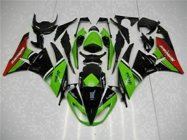 2009-2012 Green Black Red Kawasaki ZX6R Bike Fairing UK 2009-2012 Green Black Red Kawasaki ZX6R Bike Fairing UK