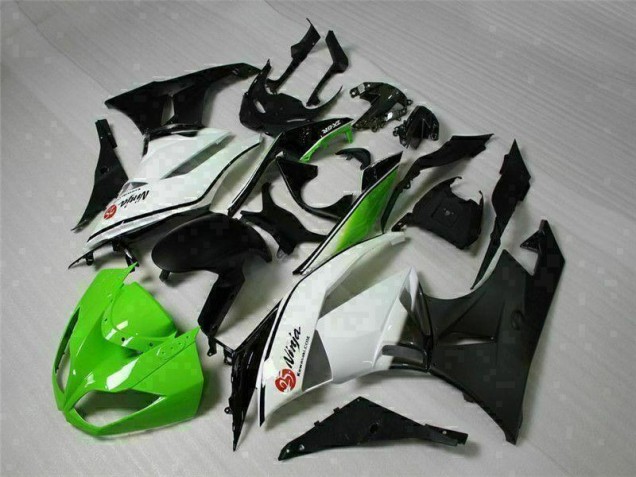 2009-2012 Green Black White 25 Kawasaki ZX6R Bike Fairings UK 2009-2012 Green Black White 25 Kawasaki ZX6R Bike Fairings UK