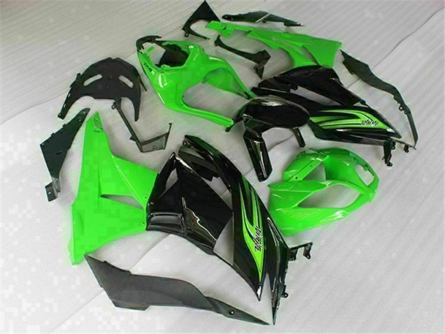 2009-2012 Green Black Kawasaki ZX6R Motorbike Fairing UK 2009-2012 Green Black Kawasaki ZX6R Motorbike Fairing UK