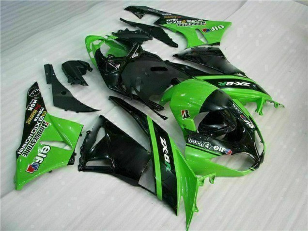 2009-2012 Green Black Kawasaki ZX6R Motor Bike Fairings UK 2009-2012 Green Black Kawasaki ZX6R Motor Bike Fairings UK