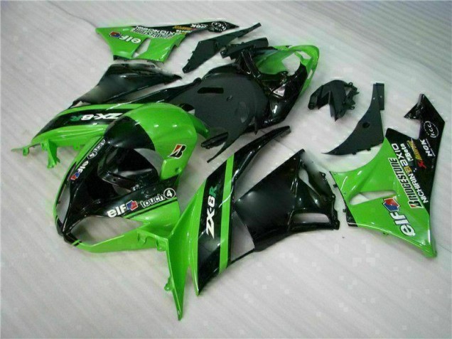 2009-2012 Green Black Kawasaki ZX6R Motor Bike Fairings UK 2009-2012 Green Black Kawasaki ZX6R Motor Bike Fairings UK