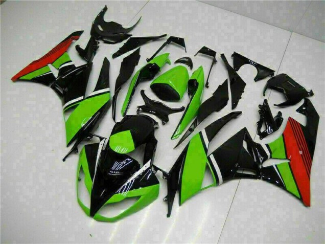 2009-2012 Black Green Red Kawasaki ZX6R Bike Fairing Kit UK 2009-2012 Black Green Red Kawasaki ZX6R Bike Fairing Kit UK