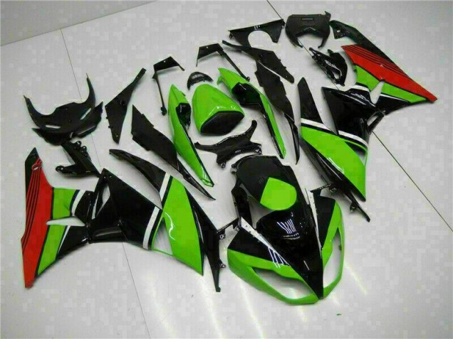 2009-2012 Black Green Red Kawasaki ZX6R Bike Fairing Kit UK 2009-2012 Black Green Red Kawasaki ZX6R Bike Fairing Kit UK