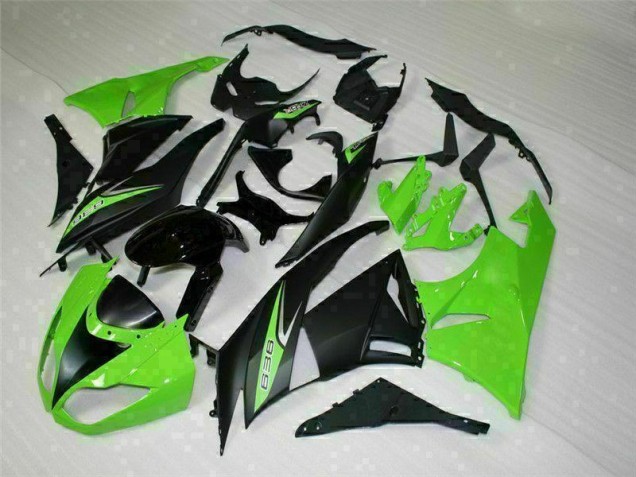 2009-2012 Black Green 636 Kawasaki ZX6R Motorcycle Bodywork UK 2009-2012 Black Green 636 Kawasaki ZX6R Motorcycle Bodywork UK