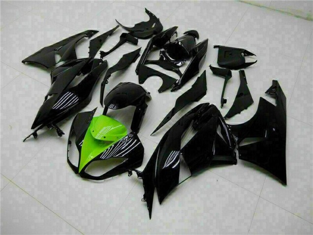 2009-2012 Black Green Kawasaki ZX6R Moto Fairings UK 2009-2012 Black Green Kawasaki ZX6R Moto Fairings UK
