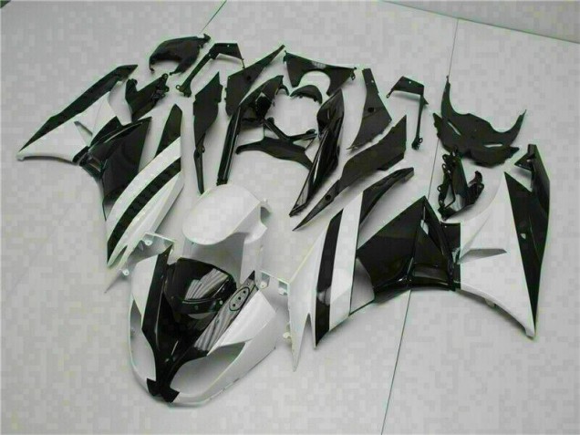 2009-2012 White Black Kawasaki ZX6R Motorcycle Replacement Fairings UK 2009-2012 White Black Kawasaki ZX6R Motorcycle Replacement Fairings UK