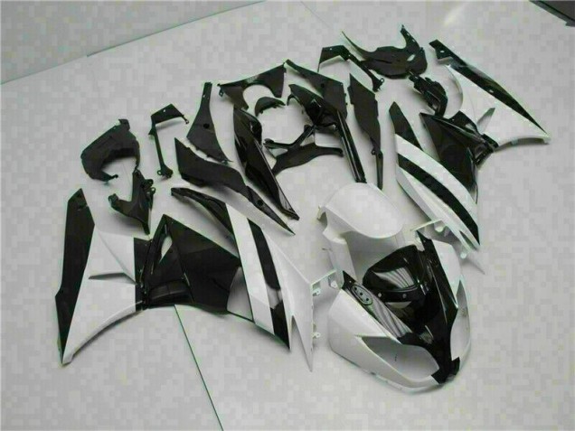 2009-2012 White Black Kawasaki ZX6R Motorcycle Replacement Fairings UK 2009-2012 White Black Kawasaki ZX6R Motorcycle Replacement Fairings UK