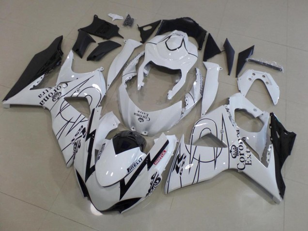 2009-2016 White Corona Race Suzuki GSXR 1000 K9 Motorcycle Fairings Kit UK 2009-2016 White Corona Race Suzuki GSXR 1000 K9 Motorcycle Fairings Kit UK