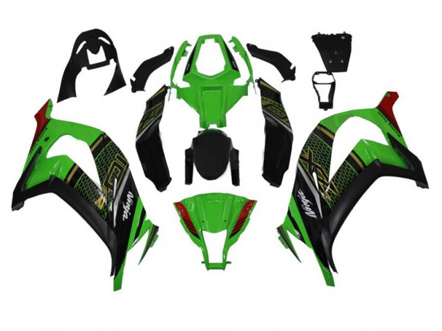 2011-2015 Green Black Kawasaki ZX10R Bike Fairing UK