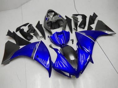 2012-2014 Black Blue Yamaha YZF R1 Bike Fairing Kit UK