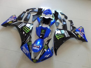 2012-2014 Blue Black Monster Yamaha YZF R1 Motorbike Fairing UK