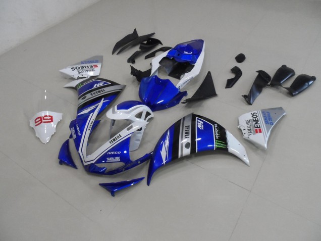 2012-2014 Blue White Yamaha YZF R1 Bike Fairing UK