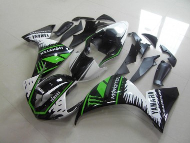 2012-2014 White Green Monster Yamaha YZF R1 Moto Fairings UK