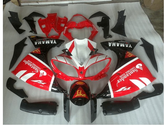 2012-2014 Red White and Black Graphic Yamaha YZF R1 Motorbike Fairing UK