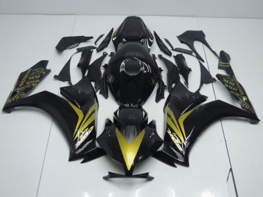2012-2016 Glossy Black and Gold Honda CBR1000RR Replacement Fairings UK