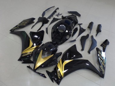 2012-2016 Glossy Black Gold Sticker Honda CBR1000RR Bike Fairings UK