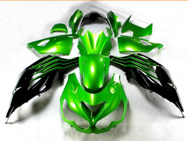 2012-2021 Black Green Kawasaki ZX14R ZZR1400 Motorcycle Replacement Fairings UK 2012-2021 Black Green Kawasaki ZX14R ZZR1400 Motorcycle Replacement Fairings UK