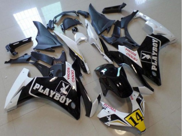 2013-2015 Black Playboy 14 Honda CBR500RR Motorbike Fairing UK 2013-2015 Black Playboy 14 Honda CBR500RR Motorbike Fairing UK
