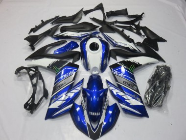 2015-2022 Monster Blue Yamaha YZF R3 Motorcyle Fairings UK