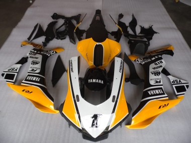 2015-2019 Yellow White Black Yamaha YZF R1 Motorbike Fairing Kits UK