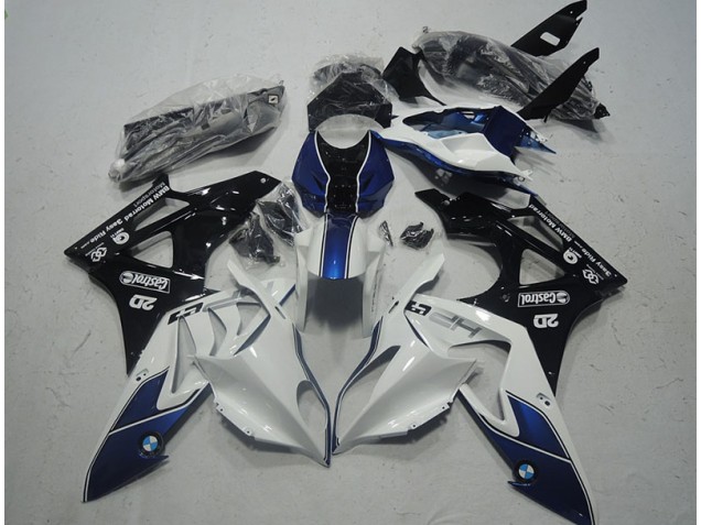 2009-2014 White Blue BMW S1000RR Motor Bike Fairings UK