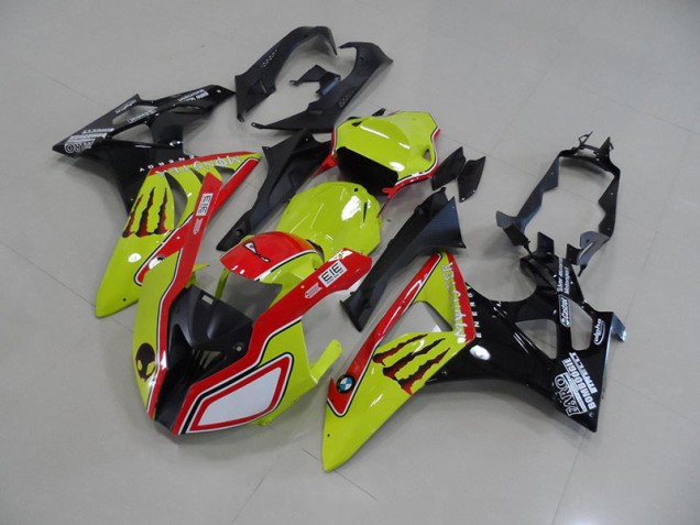 2009-2014 Green Red Monster BMW S1000RR Bike Fairings UK