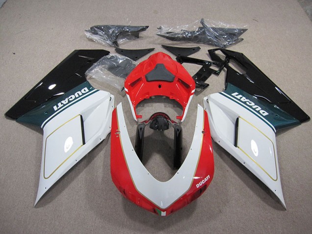 2007-2014 White Red Ducati 1098 848 Motorcylce Fairings UK 2007-2014 White Red Ducati 1098 848 Motorcylce Fairings UK
