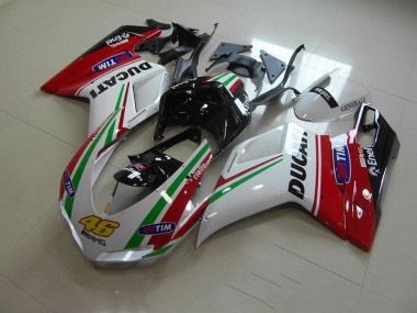 2007-2014 White Red 46 Ducati 1098 Motorbike Fairing UK