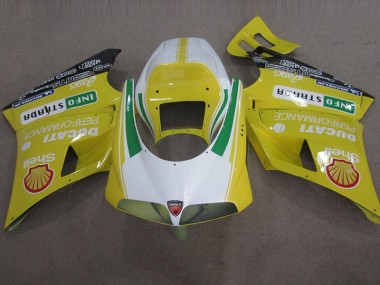 1993-2005 Yellow Shell Info Strrda Ducati 748 Motorbike Fairing UK