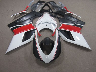 2007-2014 White Red Black Marvic Ducati 848 Motorcycle Fairings Kit UK