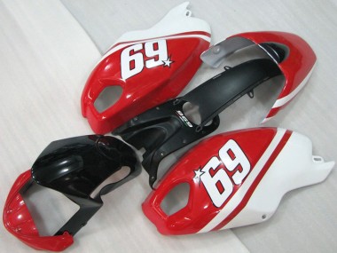 2008-2012 Black Red White 69 Ducati Monster 696 Moto Fairings UK