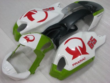 2008-2012 White Red PRAMAC 65 Ducati Monster 696 Motorcylce Fairings UK
