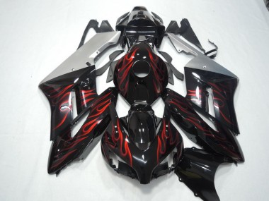 2004-2005 Black Red Flame Honda CBR1000RR Motorbike Fairing UK