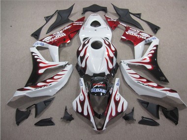 2004-2005 White Red Flame SHARK Honda CBR1000RR Motorbike Fairing UK