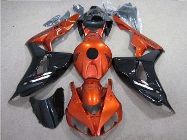 2006-2007 Black Orange Honda CBR1000RR Motorcycle Fairings Kit UK