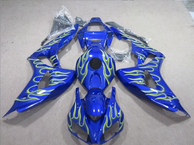 2006-2007 Blue Green Flame Honda CBR1000RR Motorcycle Fairings UK
