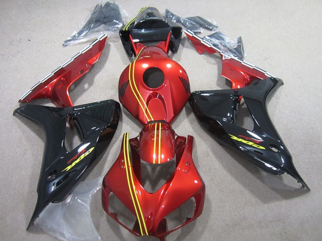 2006-2007 Black Red Yellow Honda CBR1000RR Motorcycle Fairing Kit UK