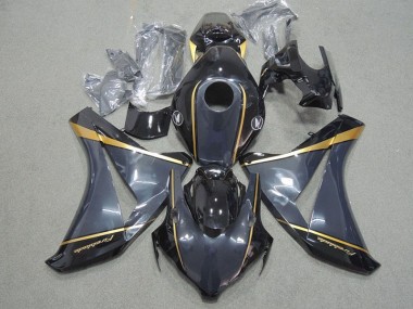 2008-2011 Black Gold Fireblade Honda CBR1000RR Motorbike Fairing Kits UK