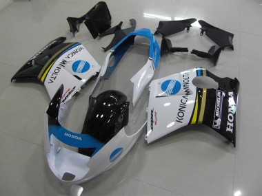 1996-2007 White Konica Minolta Honda CBR1100XX Blackbird Motorcycle Fairing Kit UK
