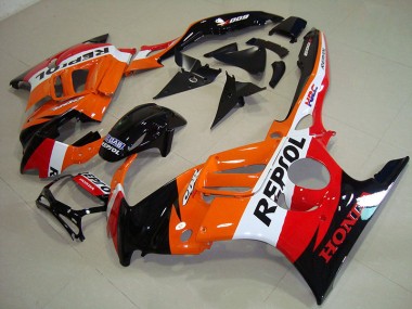 1995-1998 Black Orange Repsol Honda CBR600 F3 Replacement Fairings UK