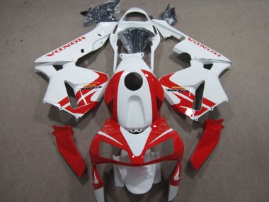 2003-2004 White Red Honda CBR600RR Motorcycle Fairing Kits UK
