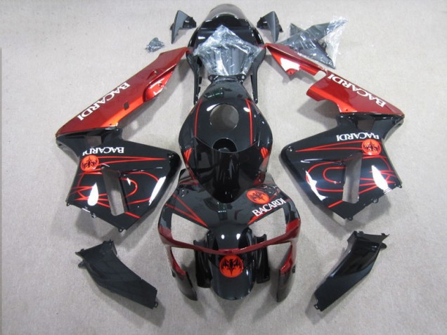 2003-2004 Black Red RACARDI Honda CBR600RR Bike Fairing Kit UK 2003-2004 Black Red RACARDI Honda CBR600RR Bike Fairing Kit UK