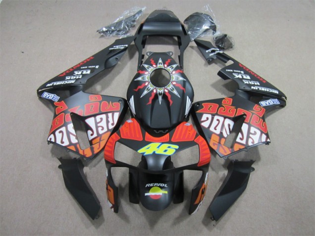 2003-2004 Black Red Repsol 46 Honda CBR600RR Motorcycle Bodywork UK 2003-2004 Black Red Repsol 46 Honda CBR600RR Motorcycle Bodywork UK