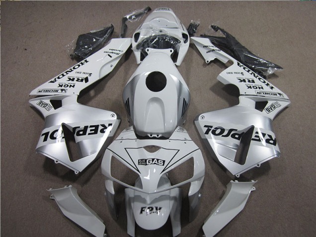 2005-2006 White Black Repsol Honda CBR600RR Motorcyle Fairings UK 2005-2006 White Black Repsol Honda CBR600RR Motorcyle Fairings UK