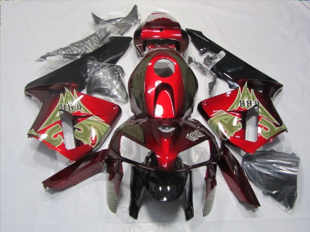 2005-2006 Black Red Honda CBR600RR Motorbike Fairings UK 2005-2006 Black Red Honda CBR600RR Motorbike Fairings UK