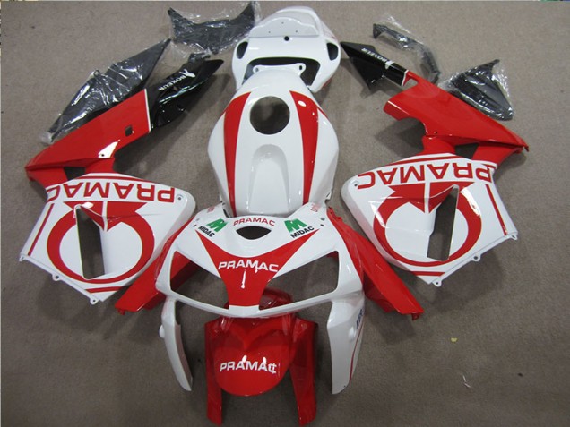 2005-2006 Red White PRAMAC Honda CBR600RR Bike Fairing Kit UK 2005-2006 Red White PRAMAC Honda CBR600RR Bike Fairing Kit UK